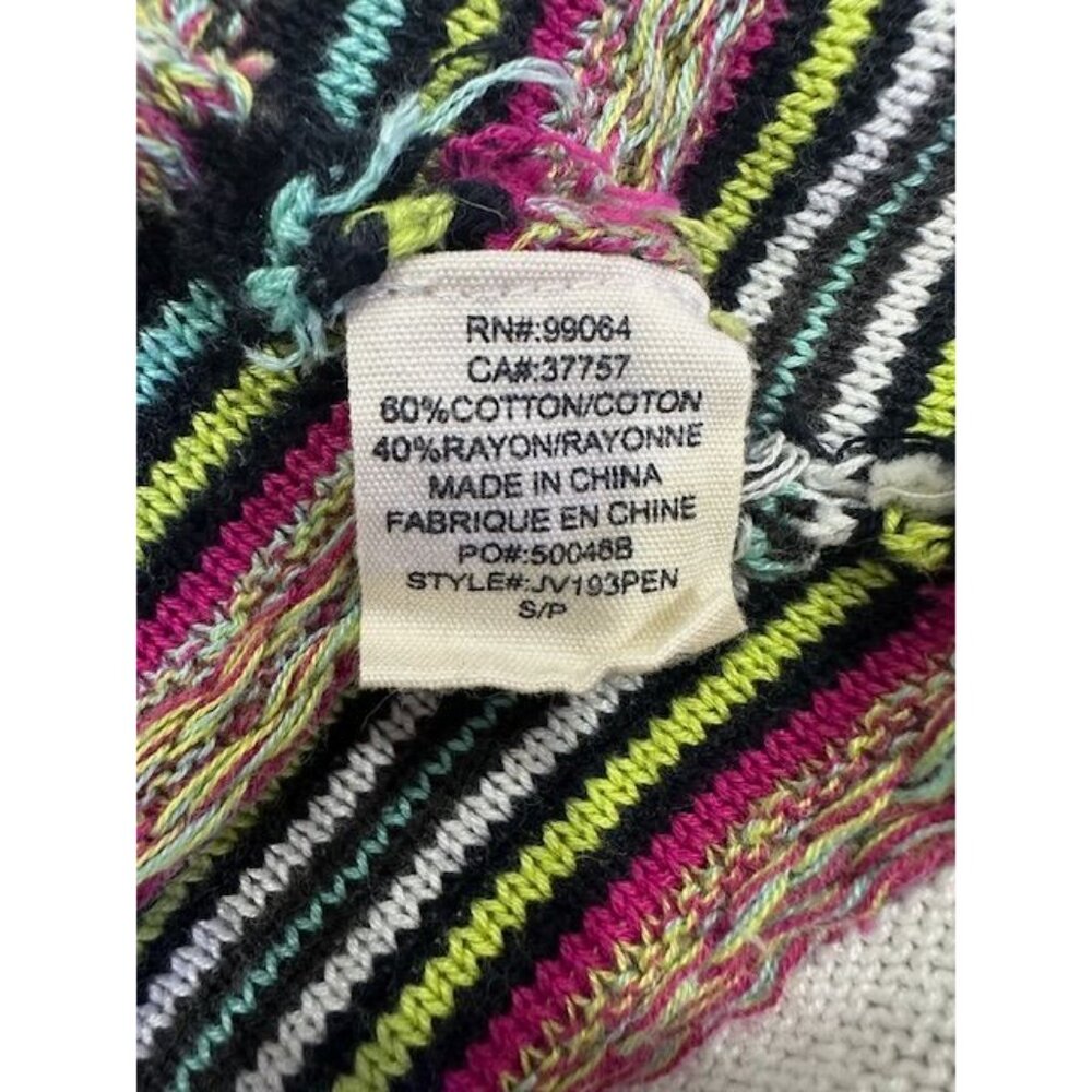 Billabong Boho Ladies Long Sleeve Striped Knit Sweater Size Small - Picture 4 of 5